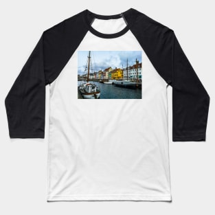 Nhhavn waterfront on a rainy day Baseball T-Shirt